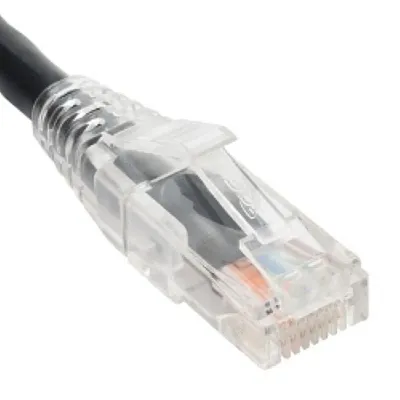 ICC ICPCSP01BK Patch Cord, Cat5E, Clear Boot, 1&#039; Black