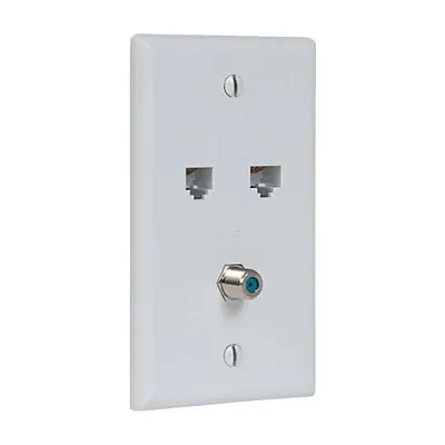 ICC ICRDSVF5WH Faceplate, Idc, Voice Data, F-Type, Iv