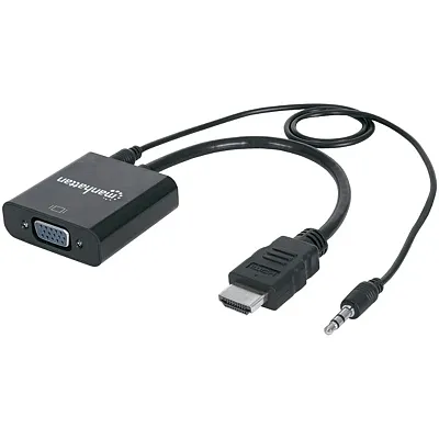 Manhattan 151559 Hdmi Male To Vga Female Converter With Audio