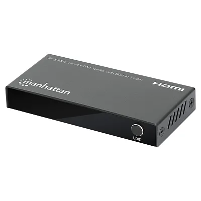 Manhattan 208468 8K At 60-Hz Hdmi Splitter With Built-In Scaler For Multiple Dis