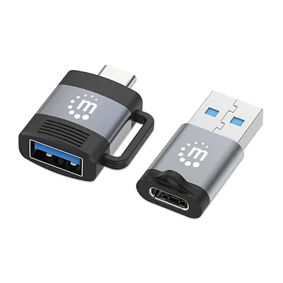 Manhattan 356329 2-Piece Usb-C To Usb-A And Usb-A To Usb-C Adapter Set