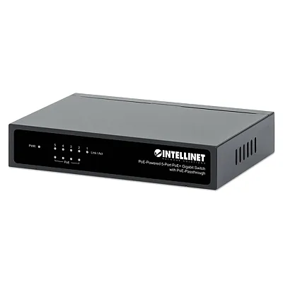 Intellinet Network Solutions 561082 68-Watt Poe-Powered 5-Port Gigabit Switch Wi