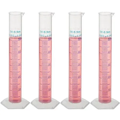 4-pack PP Graduated Cylinders 50mL ICYL-005