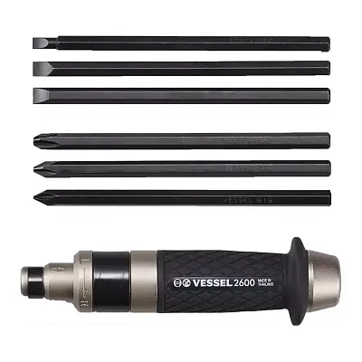 Vessel Manual Impact Driver 1/4&quot; Hex Set No.260002
