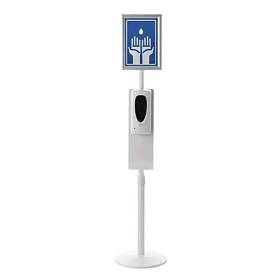Hand Sanitizer Stand with sign holder - White IHSD-002