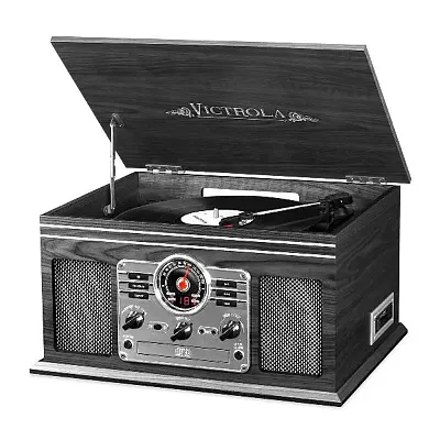 Innovative Technology VTA-200B-GRY 6-In-1 Victrola Entertainment