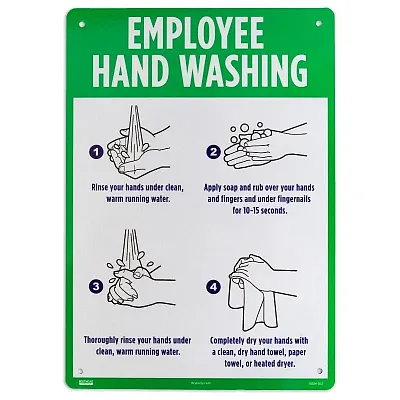 Employee Hand Washing Aluminum Sign ISGN-051