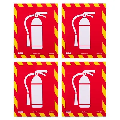 Fire Extinguisher Inside Icon Stickers, 4-pack ISGN-104