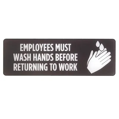 Employees Must Wash Hands Self-Adhesive Sign ISGN-201