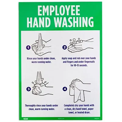 Employee Hand Washing Self-Adhesive Decal ISGN-204
