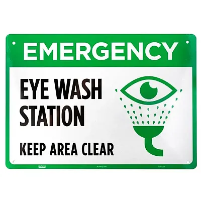Emergency Eye Wash Station Aluminum Sign ISGN-205