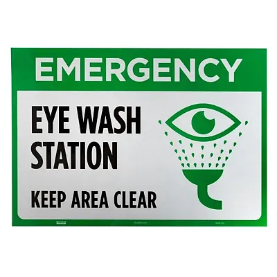 Emergency Eye Wash Station Self-Adhesive Decal ISGN-206