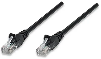 Intellinet 347310 0.5 Ft., Black, Cat5E With Snagless Boot