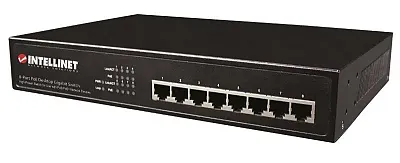 Intellinet 560641 8 Port Gigabit Switch All Poe+ Desk
