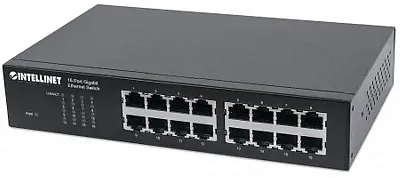 Intellinet 561068 16 Port Rackmount/Desktop Metal Switch