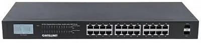 Intellinet 561242 19&quot; 24-Port Gigabit Ethernet Poe+ Switch