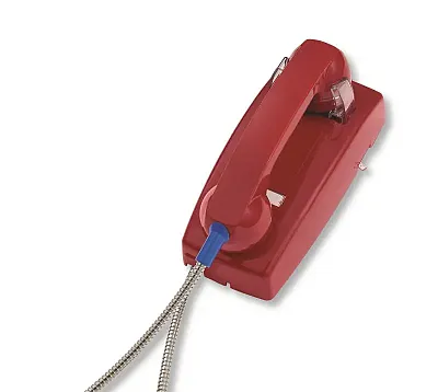 Cortelco 2554-ARCNDL-RD 255447Arcndl Wall Phone W/Armored Cord