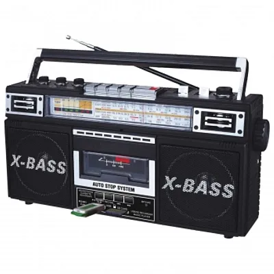 QFX AM/FM/SW1-SW2 4 Band Radio and Cassette to MP3 Converter, and Recorder with