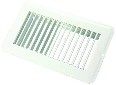 JR PRODUCTS 0228945 4 X 8 Floor Reg.Undmpr Met Wht
