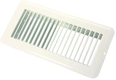 JR PRODUCTS 0228985 4 X 10 Floor Reg.Undmpr Met Wht