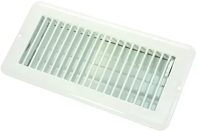 JR PRODUCTS 0229005 4 X 10 Floor Reg.Dmpr Met Wht
