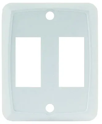 JR PRODUCTS 12875 Double Face Plate Wht