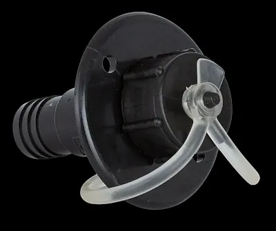 JR PRODUCTS 95385 Exterior Evacuation Drain Port Bla