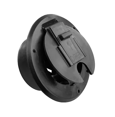 JR PRODUCTS S2312A Round Cable Hatch 30 Amp Black