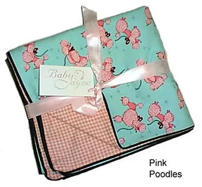 Jayne Justive Puppy Blankee - Pink Poodles