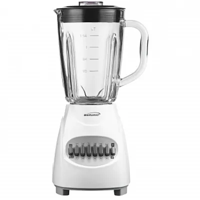 Brentwood 12 Speed Blender Glass Jar -White