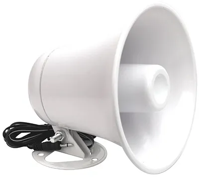 Procomm Jbcpa5 5&quot; Diameter 15 Watt White Pa Horn With Cable & Plug