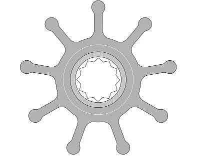 JOHNSON PUMP 091029B Impeller Kit F8 Neoprene