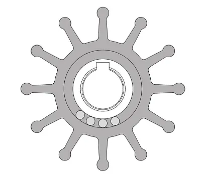 JOHNSON PUMP 09702B1 Impeller Kit Sherwood 10615K Mc 97