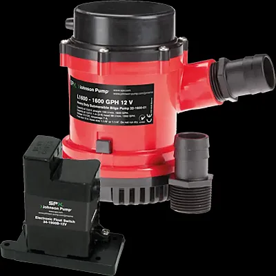 JOHNSON PUMP 160400 Hd Bilg Pmp 1600 Gph W/Em Swit 12V