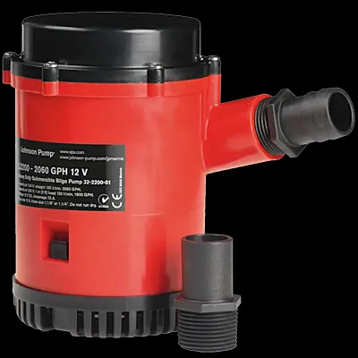 JOHNSON PUMP 22004 Hd Bilge Pump 2200Gph 12V No Switch