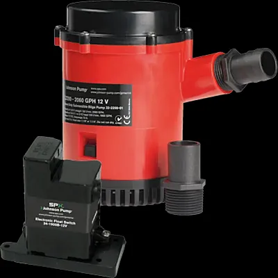 JOHNSON PUMP 220400 Hd Bilg Pmp 2200 Gph W/Em Swit 12V