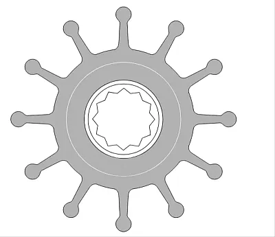 JOHNSON PUMP 812BT1 Impellers Bulk F6 W Thread Mc97 20P