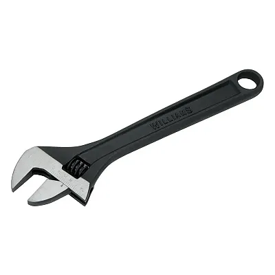 Williams 6&quot; Adjustable Wrench With Black Phosphate Finish