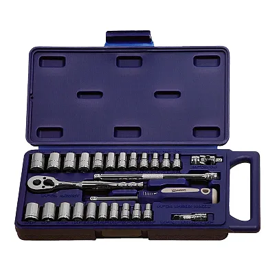 Williams 1/4&quot; Drive Metric/Sae 6-Point Socket Set (27-Piece)