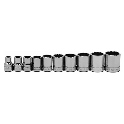 Williams 3/8&quot; Drive Shallow Sae Socket Set 12-Point (10 Piece)