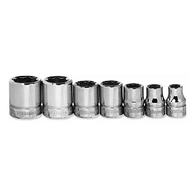 Williams 3/8&quot; Drive Shallow Sae Socket Set 8-Point (7 Piece)