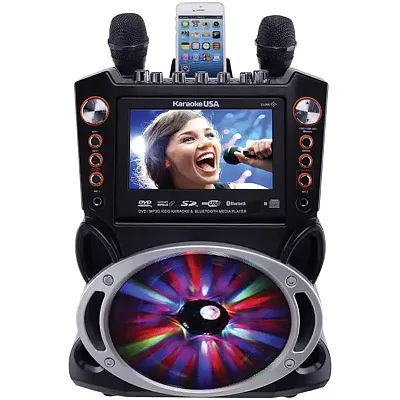 Karaoke Usa Gf846 Bluetooth Karaoke Machine With Synchronized Leds