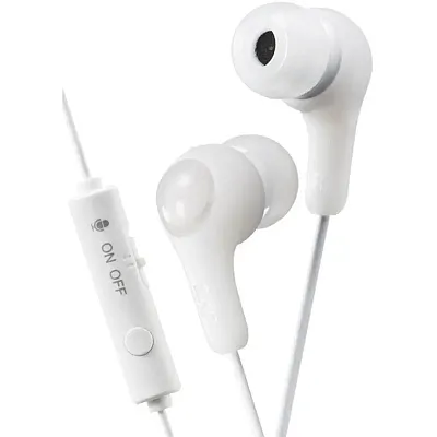 Jvc(R) Hafx7Gw Gumy Gamer Earbuds With Microphone (White)