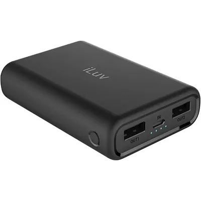Iluv Mypower104Bk 10,400Mah Mypower 10400 Dual-Usb-Port Power Bank