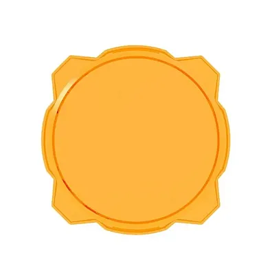 KC HILITE 5112 Shield; Pro6 Amber (Ea)