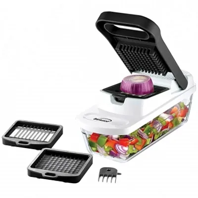 Brentwood Pro Food Chopper and Vegetable Dicer with 6.3 Cup Storage Container in