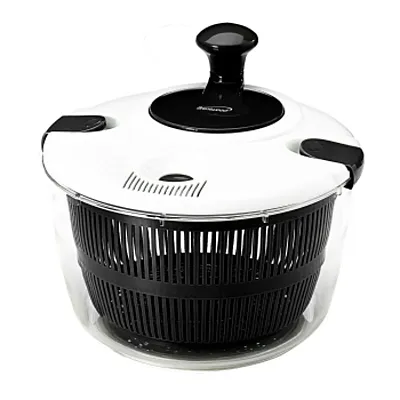 Brentwood 5 Quart Salad Spinner in Black with Serving Bowl
