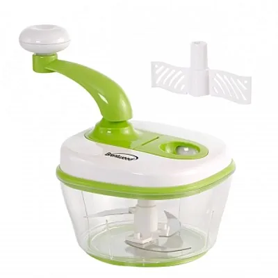 Brentwood 8 Cup Hand Crank Food Processor with Stainless Steel Blades and Paddle