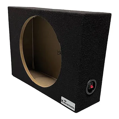 King Boxes Ashallows12 Ashallows12 12-In. Single-Speaker Slim Black Carpeted Enc