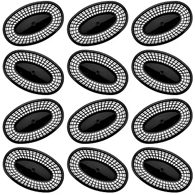 12 Large Black Plastic Food Baskets KFST-002